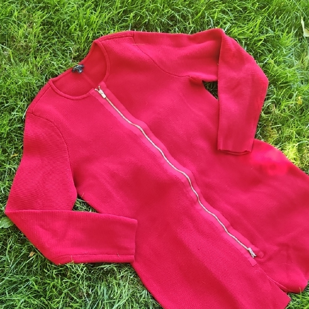 Talbots Zipped Cardigan, High-Quality Duster Length, Size Large, Pristine!